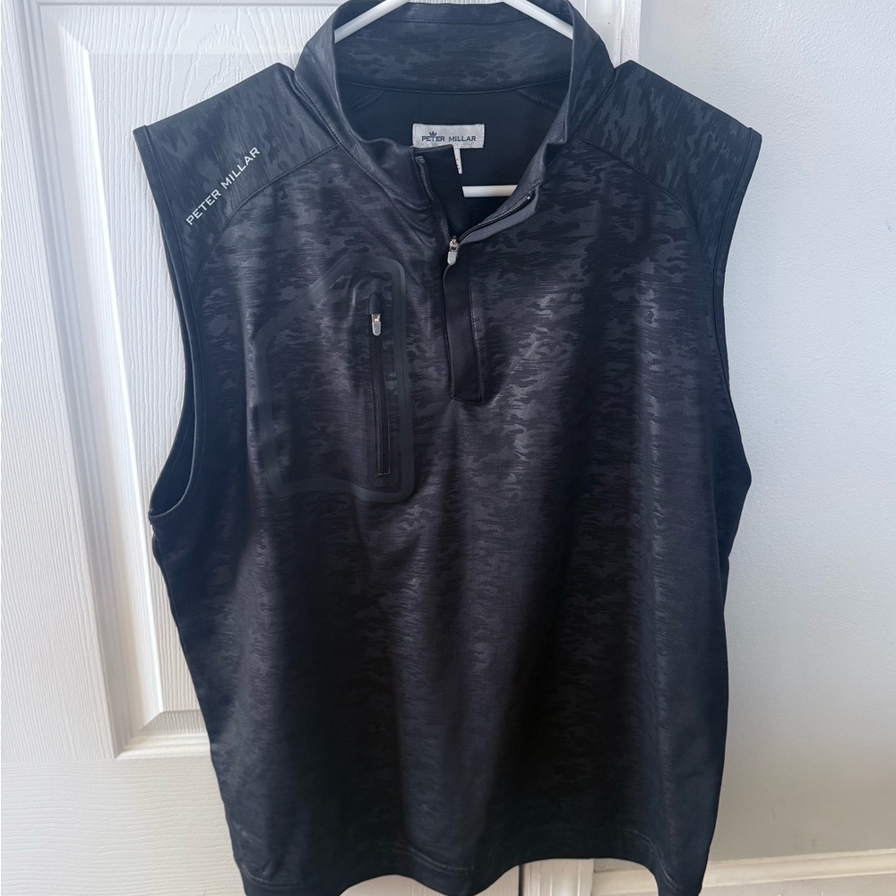 Peter Millar Charcoal Camouflage Vest